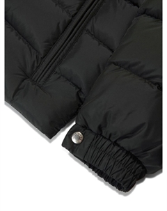 Пуховик с капюшоном и логотипом, черный Moncler enfant