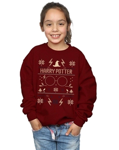 Толстовка с рождественским узором, красный Harry potter