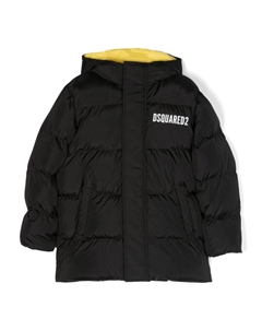 Пуховик с капюшоном, черный Dsquared2