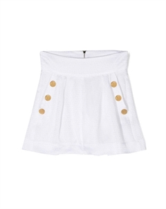 Kids шорты с логотипом и декоративными пуговицами, белый Balmain