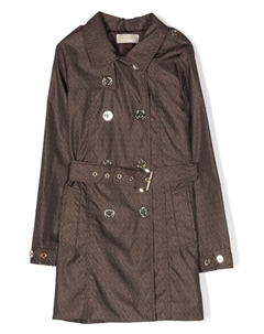 Тренч с монограммой, коричневый Michael kors kids