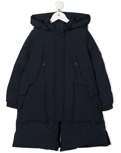 Пуховик на молнии с капюшоном, синий Bonpoint