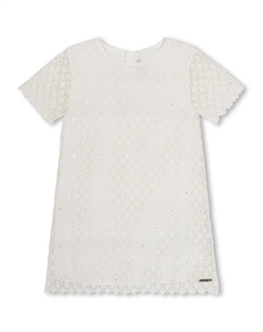 Платье с цветочным кружевом, белый Michael kors kids