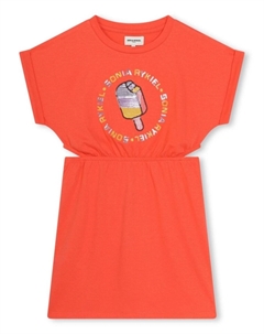 Платье с пайетками, оранжевый Sonia rykiel