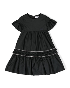 Ярусное платье с оборками, черный Monnalisa