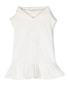 Платье-худи с оборками, белый Moncler enfant