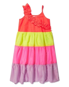 Ярусное платье с оборками, розовый Billieblush