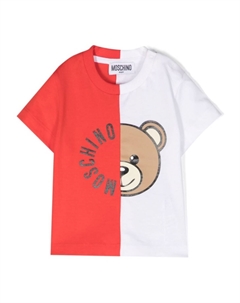 Футболка Teddy Bear с логотипом, красный Moschino kids