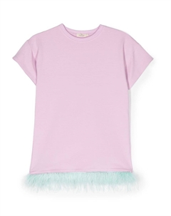 Платье из органического хлопка с перьями, фиолетовый Andorine