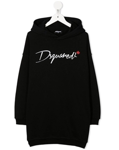 Платье с капюшоном и логотипом, черный Dsquared2