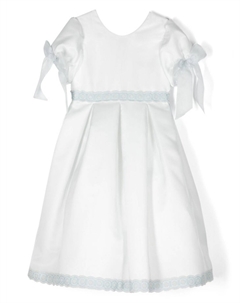 Платье с отделкой в технике кроше и бантом, синий La stupenderia