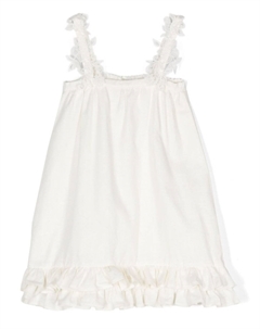 Платье с кружевными бретелями, нейтральный цвет Jesurum baby