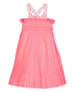 Плиссированное платье из тюля, розовый Billieblush