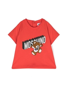 Футболка с принтом Teddy Bear, красный Moschino kids