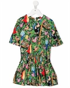 Платье с принтом, зеленый Kenzo kids