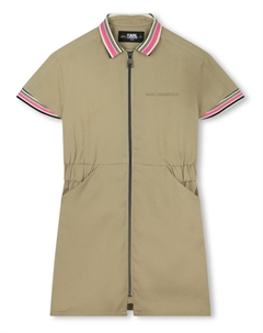 Платье с полосками и логотипом, зеленый Karl lagerfeld kids