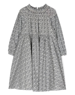 Расклешенное платье с абстрактным принтом, синий Bonpoint