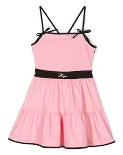 Платье с вышитым логотипом, розовый Msgm kids