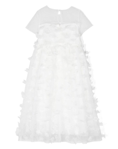 Платье макси с цветочной аппликацией, белый Simonetta