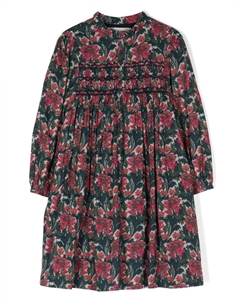 Платье с длинными рукавами и цветочным принтом, розовый Bonpoint