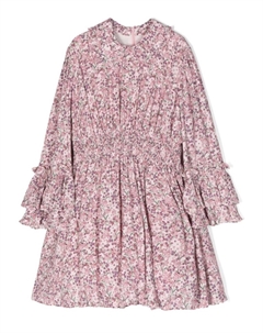 Расклешенное платье с цветочным принтом, розовый Simonetta