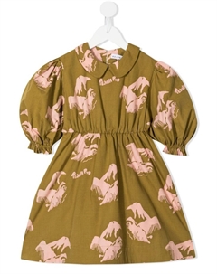 Платье Nora из органического хлопка с принтом, коричневый Rejina pyo