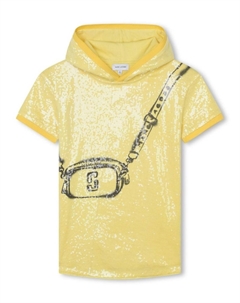 Платье с капюшоном и пайетками, золотистый Marc jacobs kids