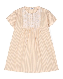 Полосатое платье с короткими рукавами, желтый Il gufo