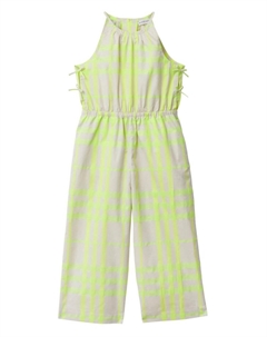 Kids комбинезон в клетку, нейтральный цвет Burberry