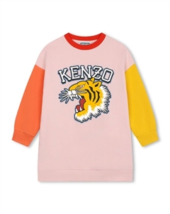 Платье с логотипом, розовый Kenzo kids