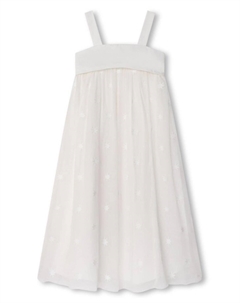 Шелковое платье с принтом, белый Chloé kids