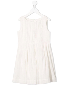 Платье с кружевной вставкой, белый Bonpoint