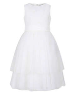 Платье из тюля с пайетками, белый Simonetta