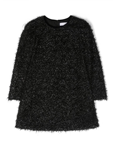 Платье А-силуэта из искусственного меха, черный Monnalisa