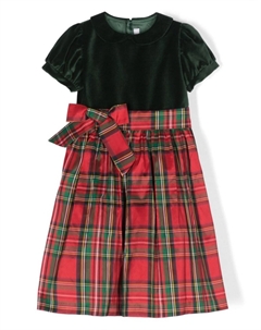 Платье А-силуэта в клетку тартан, зеленый Mariella ferrari