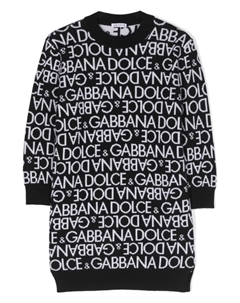 Платье-толстовка с логотипом, черный Dolce&gabbana