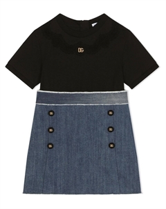 Платье А-силуэта с логотипом DG, черный Dolce&gabbana