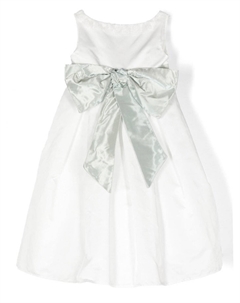 Расклешенная юбка с бантом на поясе, белый La stupenderia