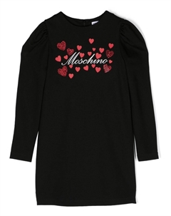 Платье мини с логотипом, черный Moschino kids