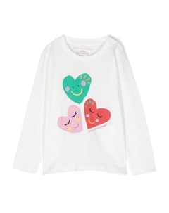 Футболка с длинными рукавами и принтом, белый Stella mccartney kids