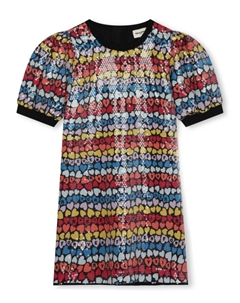 Платье с пайетками и логотипом, красный Sonia rykiel