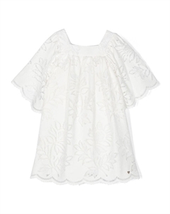 Платье с цветочной вышивкой, белый Tartine et chocolat