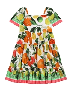 Платье с принтом Lemon & Orange, оранжевый Dolce&gabbana