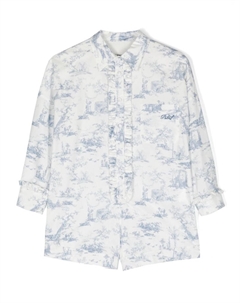 Комбинезон с графичным принтом, синий Philosophy di lorenzo serafini