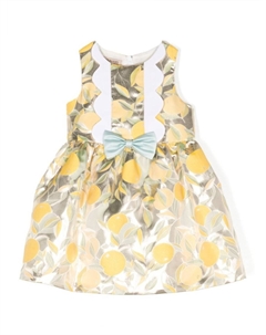 Жаккардовое платье мини, желтый Hucklebones london