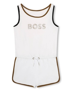 Ромпер с логотипом, белый Boss kidswear