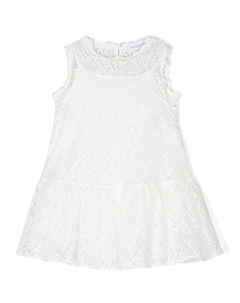 Junior платье без рукавов с графичным принтом, белый Ermanno scervino
