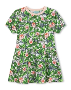 Платье с цветочным принтом, зеленый Kenzo kids