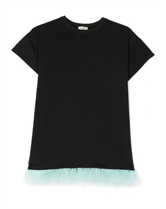 Платье из органического хлопка с перьями, черный Andorine