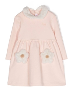 Платье с отделкой из искусственного меха, розовый Il gufo
